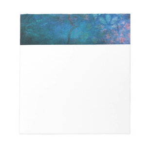 Turquoise and Green Elegant Lotus Flower Notepad
