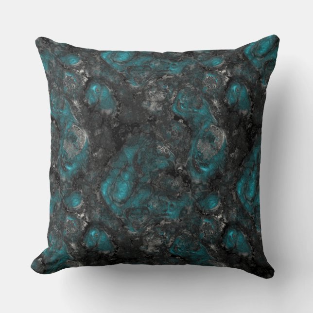 Turquoise and Grey   Cushion (Front)