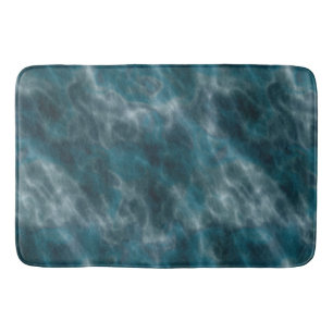 Turquoise and grey water bath mat