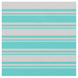 Turquoise and Light Grey Coloured Lines Fabric