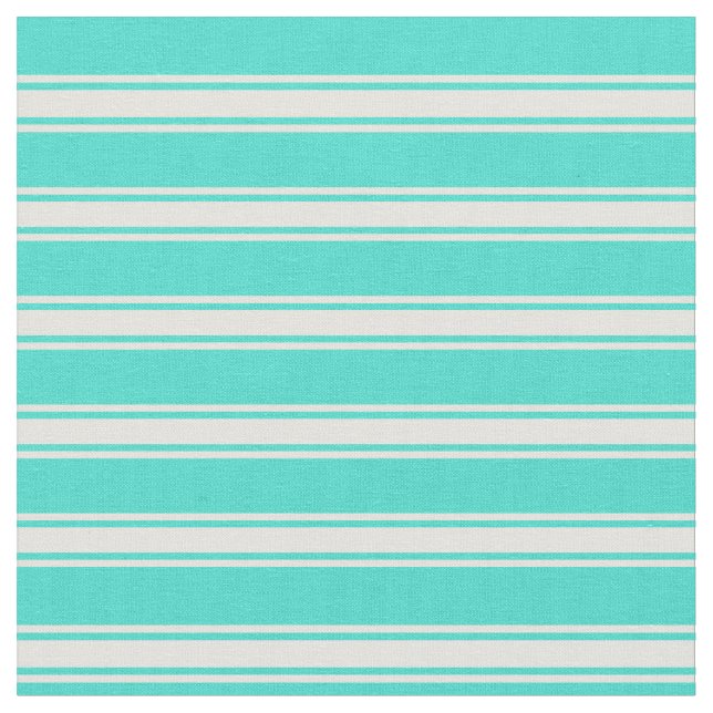 Turquoise and Light Yellow Coloured Pattern Fabric (Close Up)