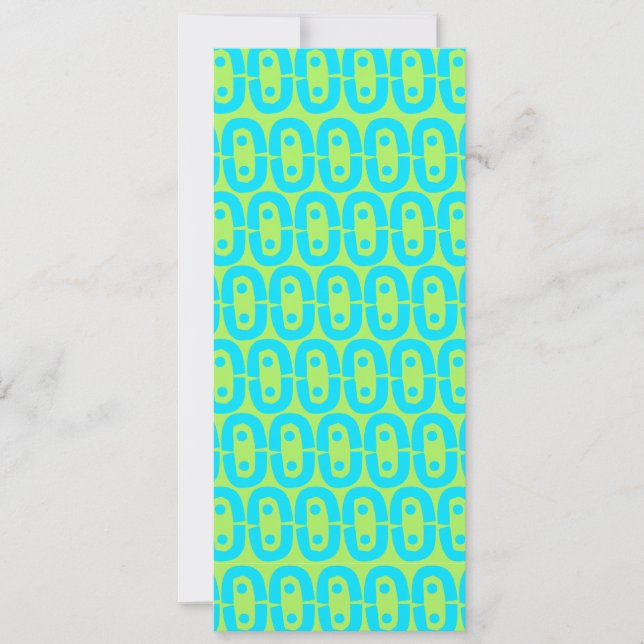Turquoise and Lime Green Geometric Pattern (Front)
