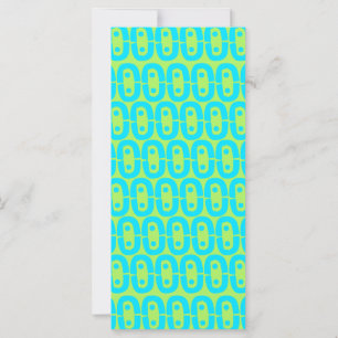 Turquoise and Lime Green Geometric Pattern