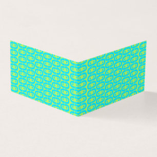 Turquoise and Lime Green Geometric Pattern