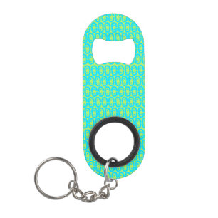 Turquoise and Lime Green Geometric Pattern