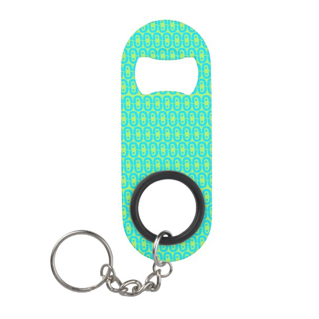 Turquoise and Lime Green Geometric Pattern (Front)