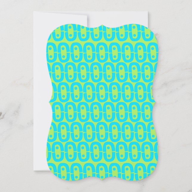 Turquoise and Lime Green Geometric Pattern (Front)