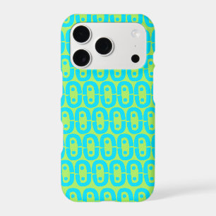 Turquoise and Lime Green Geometric Pattern