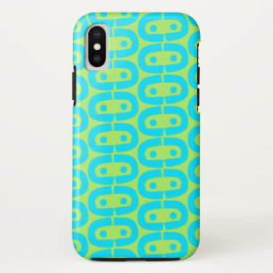 Turquoise and Lime Green Geometric Pattern Case-Mate iPhone Case