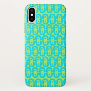 Turquoise and Lime Green Geometric Pattern Case-Mate iPhone Case