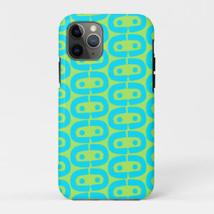 Turquoise and Lime Green Geometric Pattern Case-Mate iPhone Case