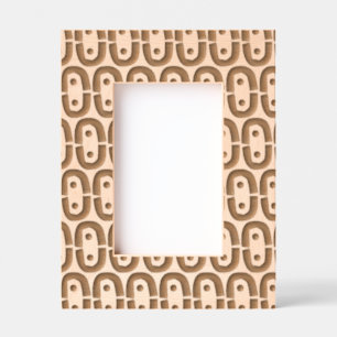 Turquoise and Lime Green Geometric Pattern Etched Frames