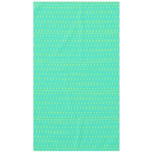 Turquoise and Lime Green Geometric Pattern Tablecloth