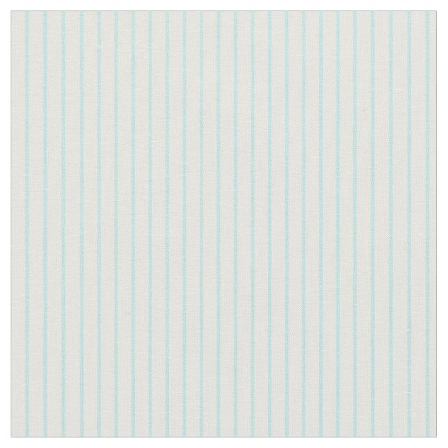 Turquoise and Mint Cream Coloured Lined Pattern Fabric (Close Up)