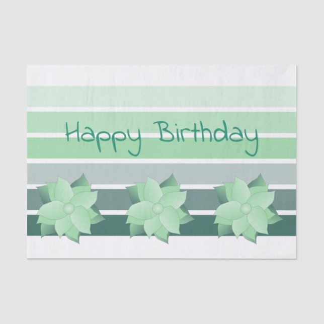 Turquoise and Mint Green Tissue Paper (Front)