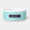Turquoise and Navy Blue Chevron Monogram