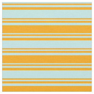 Turquoise and Orange Coloured Lines Pattern Fabric