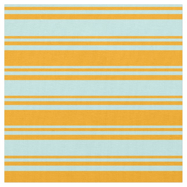 Turquoise and Orange Coloured Lines Pattern Fabric (Close Up)