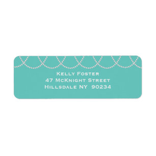 Turquoise and Pearls Bridal Shower white Label