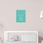Turquoise and Pearls Bridal Shower white Poster