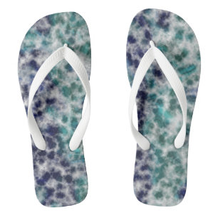 Turquoise and Purple marble abstract Jandals