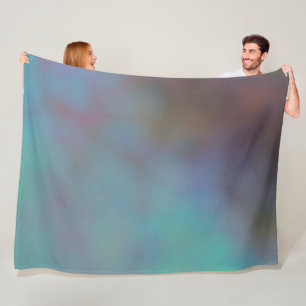 Turquoise and Purple MArbled Cloud abstract Fleece Blanket