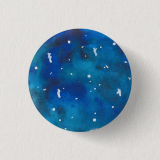 Turquoise and Royal Blue Galaxy Pinback Button
