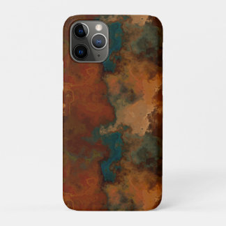 Turquoise and Rust Marble abstract Case-Mate iPhone Case