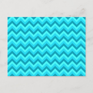 Turquoise and Teal Zigzag Pattern. Postcard