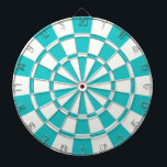 Turquoise And White Dartboard<br><div class="desc">Turquoise And White Dart Board</div>
