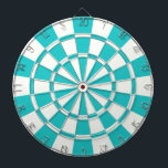Turquoise And White Dartboard<br><div class="desc">Turquoise And White Dart Board</div>
