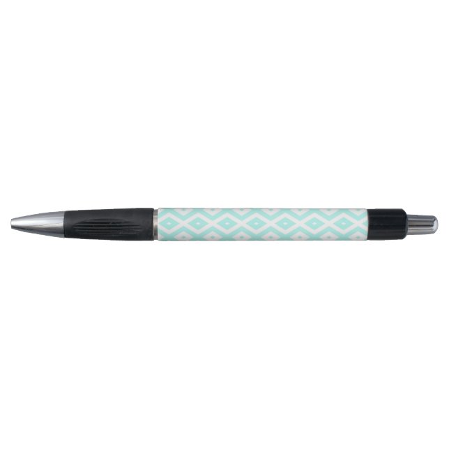 Turquoise and white diamond pattern (Front)