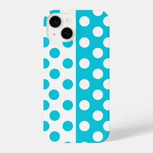Turquoise and White Dots Add Your Favourite Colour iPhone 14 Case