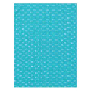 Turquoise and White Polka Dot Table Cloth
