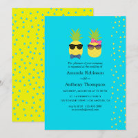 Turquoise and Yellow Tropical Summer Beach Wedding