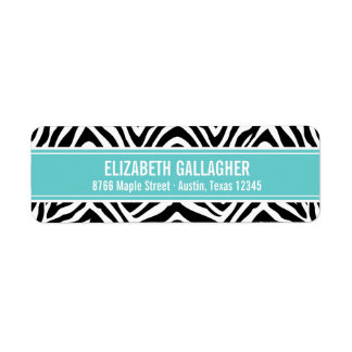 Turquoise and Zebra Print