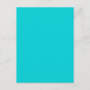 Turquoise Aqua Blue Solid Trend Colour Background Postcard
