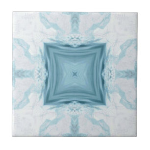 Turquoise aqua diamond geometric design tile