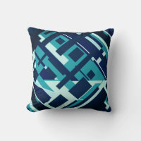 Turquoise Aqua Navy Diagonal Geometric Design
