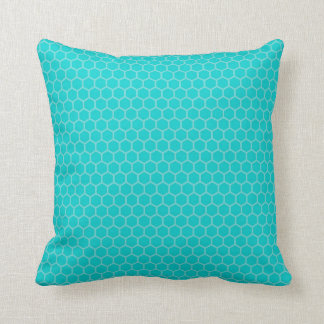 Turquoise, Aqua, Teal Geometric Cushion