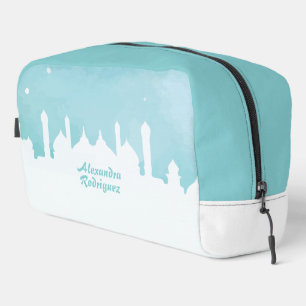 Turquoise Arabian Nights Watercolor Dopp Kit