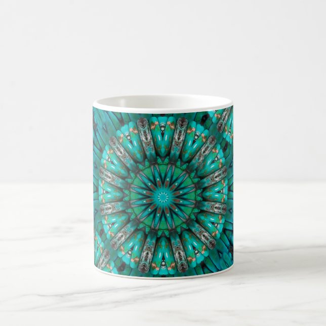 Turquoise Art 1-2 Options Coffee Mug (Center)