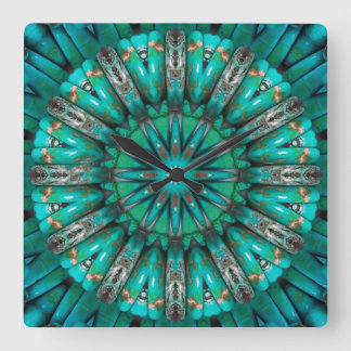 Turquoise Art 1 Clock