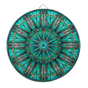 Turquoise Art 1 Dart Board