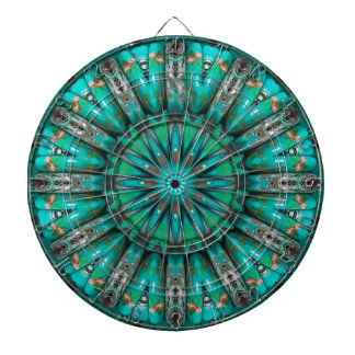Turquoise Art 1 Dart Board