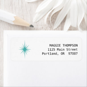 Turquoise Atomic Starburst Retro Mid Century