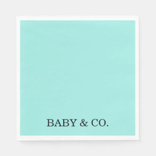 Turquoise Baby & Co. Baby Shower Paper Plate Napkin