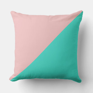Turquoise & Baby pink Solid Colour Cushion