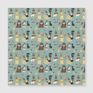 turquoise background dogs pattern