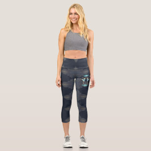 Turquoise Ballerina Capri Leggings